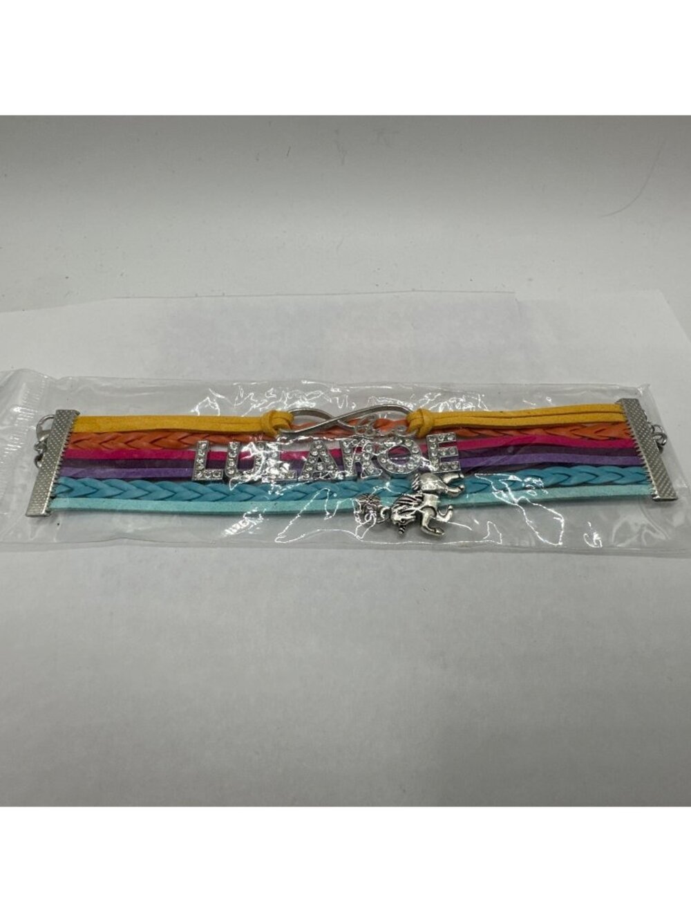Lularoe Infinity Love Unicorn Charm Bracelet Multicolor Adjustable Pride 6.5-8
